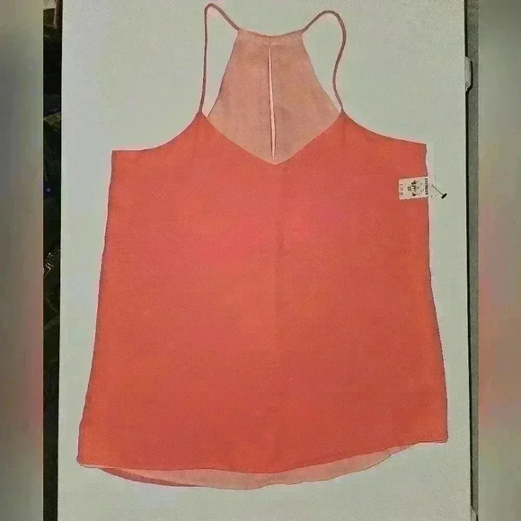 EXPRESS flowy tank top sz small reversible corral color keyhole back NWT - Picture 4 of 7